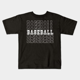 Baseball Typography Kids T-Shirt